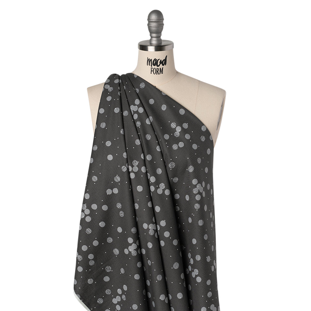 Printed Quilting Cotton by Ghazal Razavi for FIGO Studio - Gray Snow Textured Circles and Spots - Seasons Basics Collection - Joann Fabrics