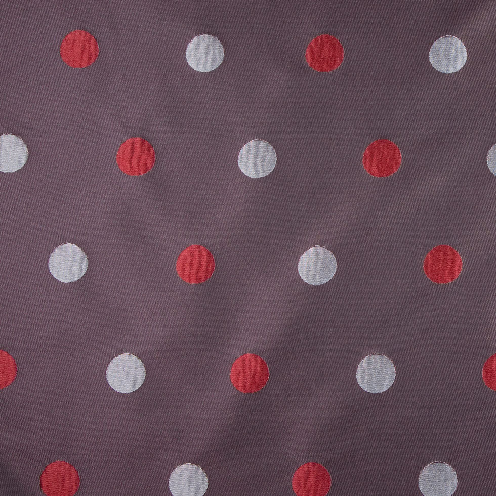 Heather Gray/Garnet/Silver Polka Dots Brocade - Joann Fabrics