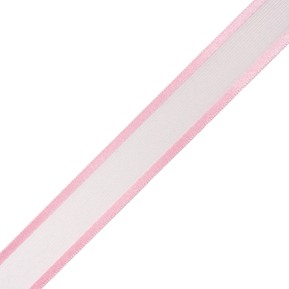Sheer Ribbon with Double Faced Satin Edges - 0.75
