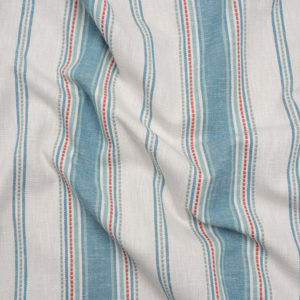 Cotton and Recycled Polyester Woven - Denim Tactile Stripes - British Imported - Joann Fabrics
