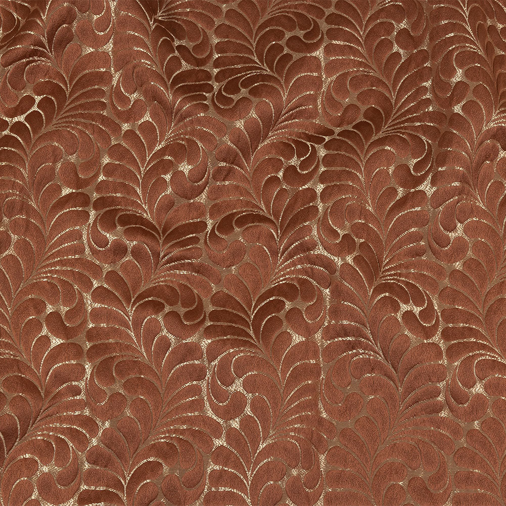Satin-Faced Jacquard - Clay Fern Leaves - British Imported - Joann Fabrics