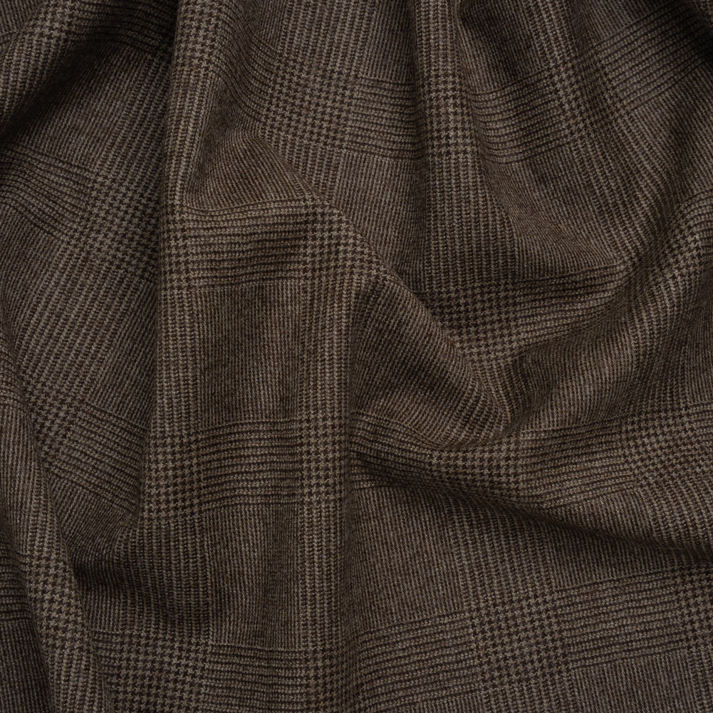 Wool Suiting - Brown and Black Glen Plaid - Joann Fabrics