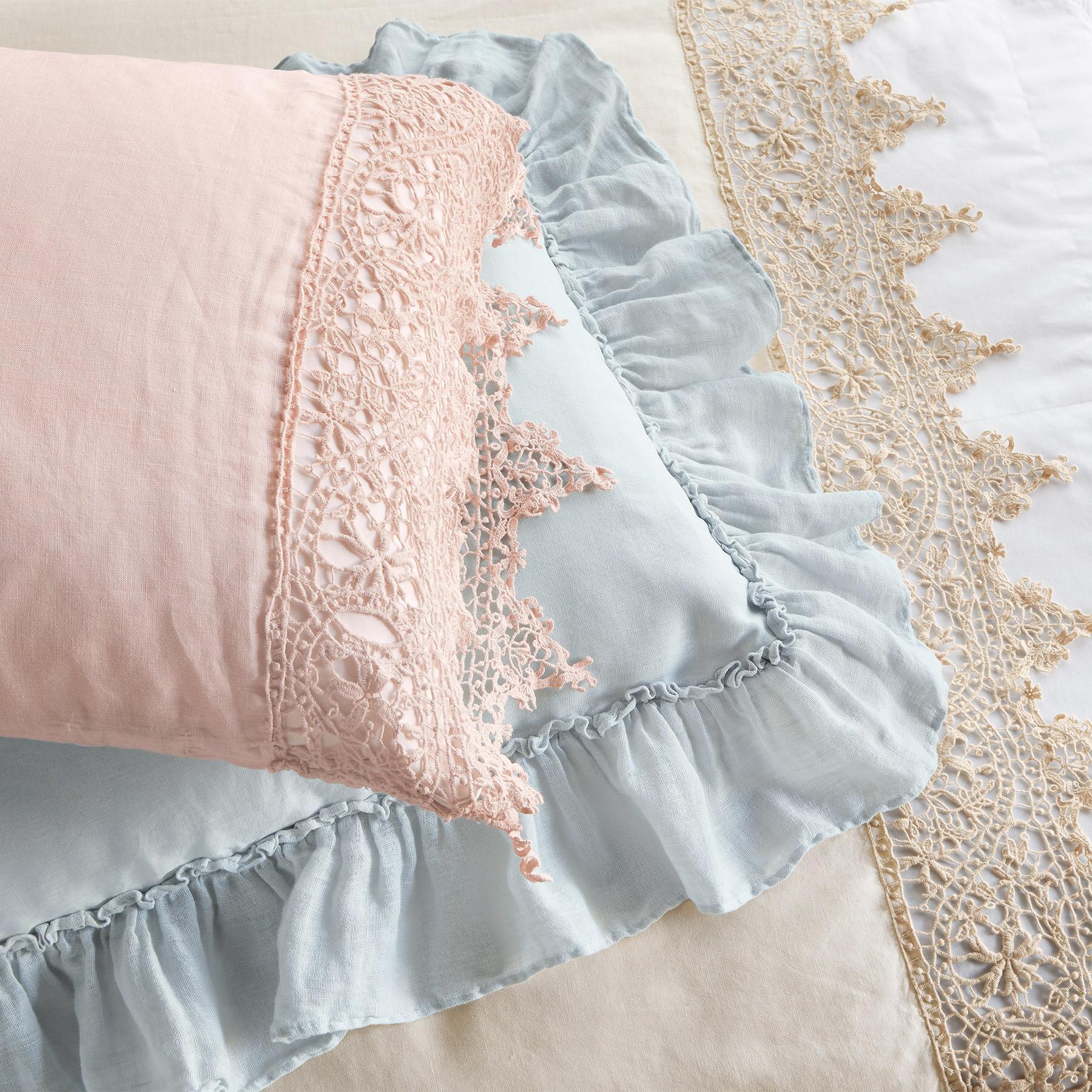 Gossamer Linen Lace Flat Sheet - Blair Catalog