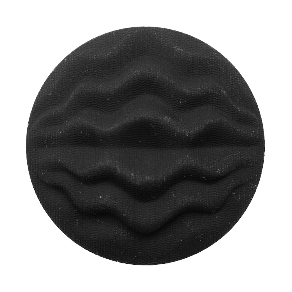 Italian Black Wavy-Textured Plastic Shank Back Button - 54L/34mm - Joann Fabrics
