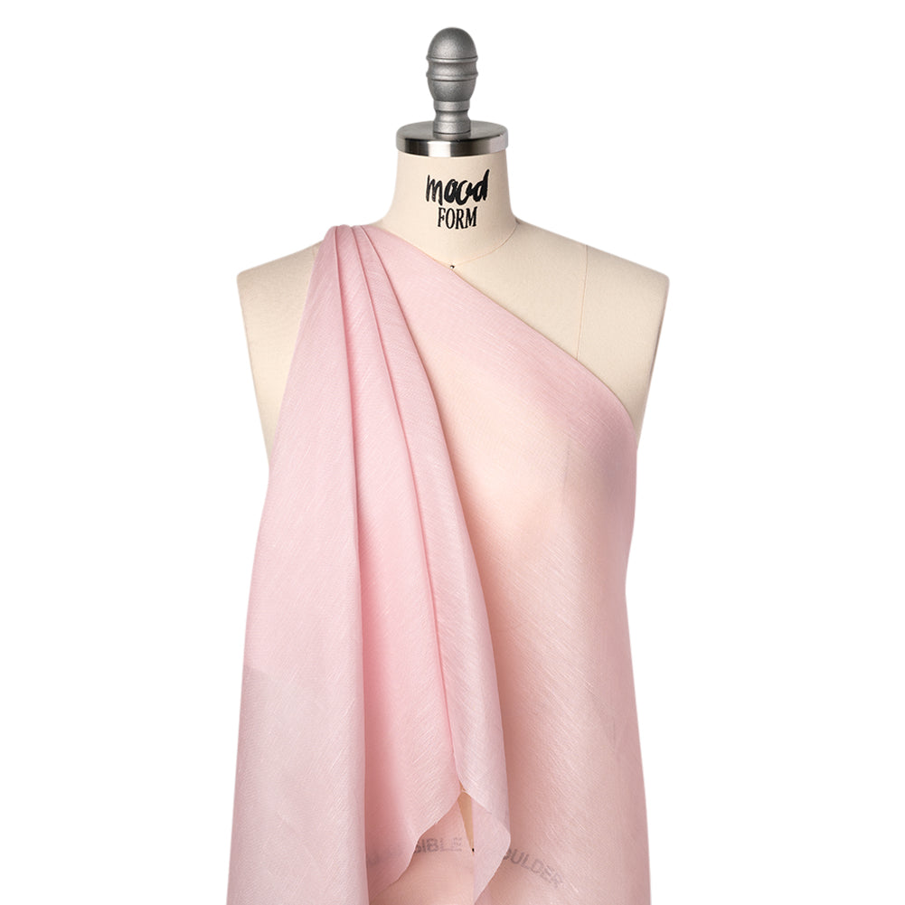 Linen and Silk Scrim - Pale Pink - Famous Australian Designer Deadstock - Joann Fabrics
