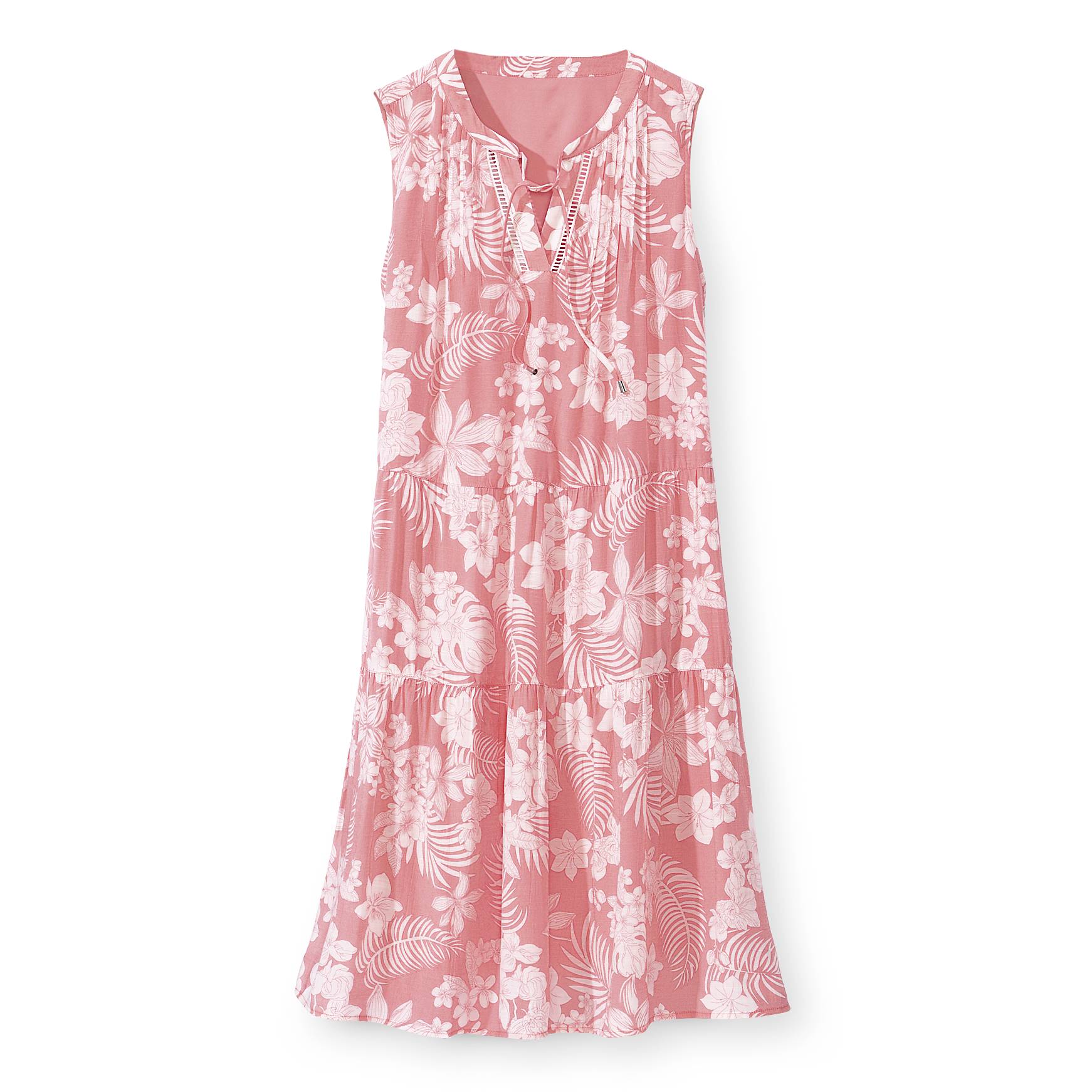 Sleeveless Tiered Print Dress - Northstyle Catalog