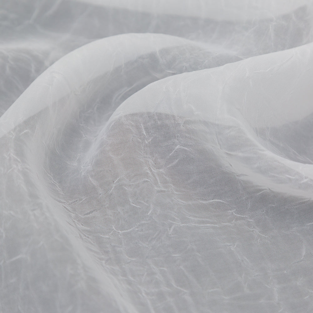 Wrinkled Drapery Sheer Fabric - Snow - British Imported - Joann Fabrics