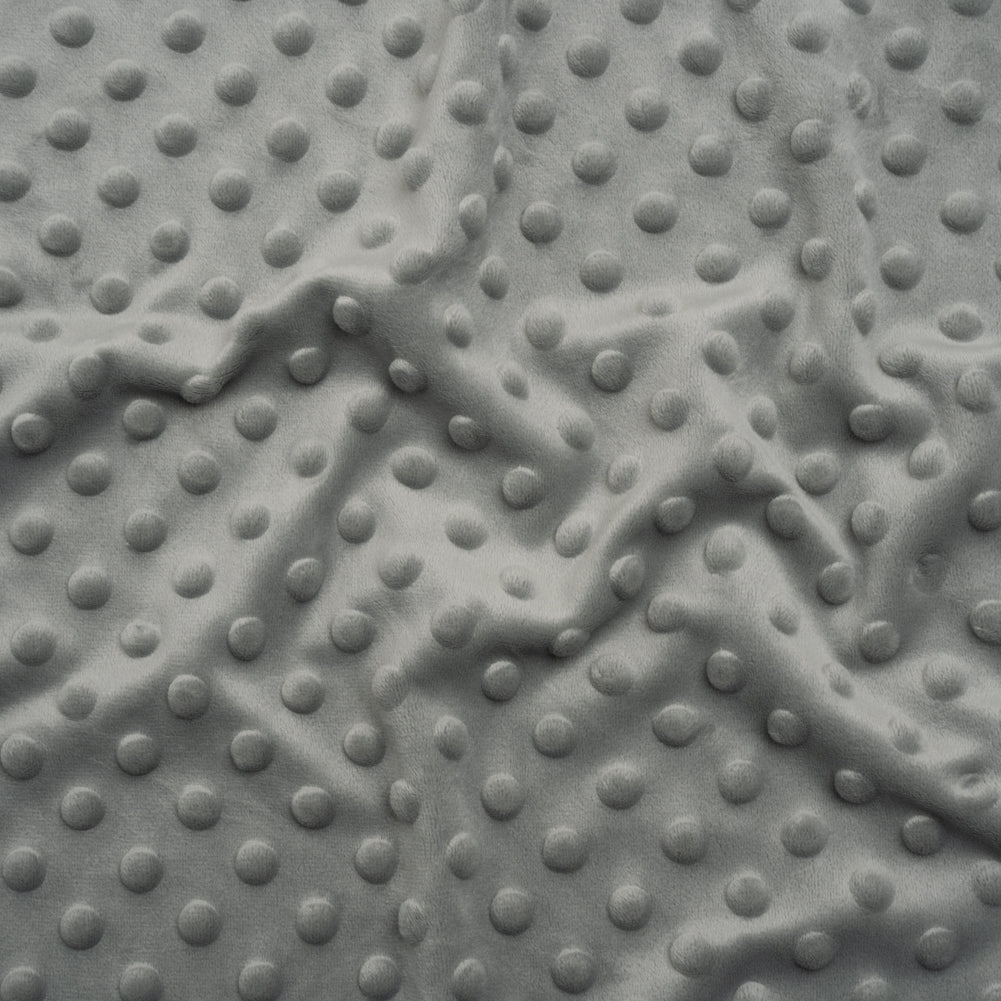 Dotted Minky - Silver Textured Polka Dots - Joann Fabrics