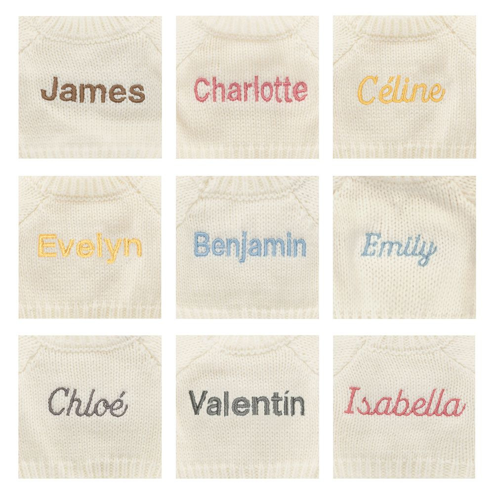 Blossom Beige Bunny 'Petal' with Personalized Cream Jumper