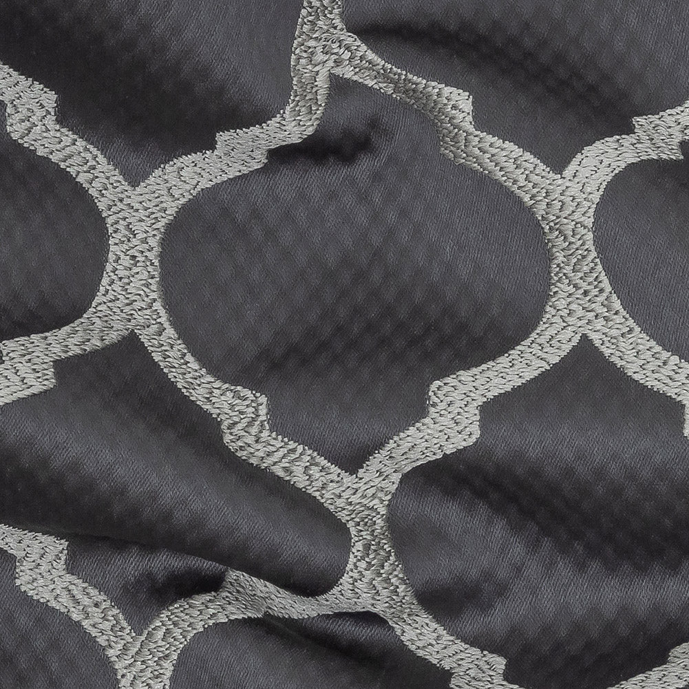 Satin-Faced Jacquard - Iris Moroccan Quatrefoil - British Imported - Joann Fabrics