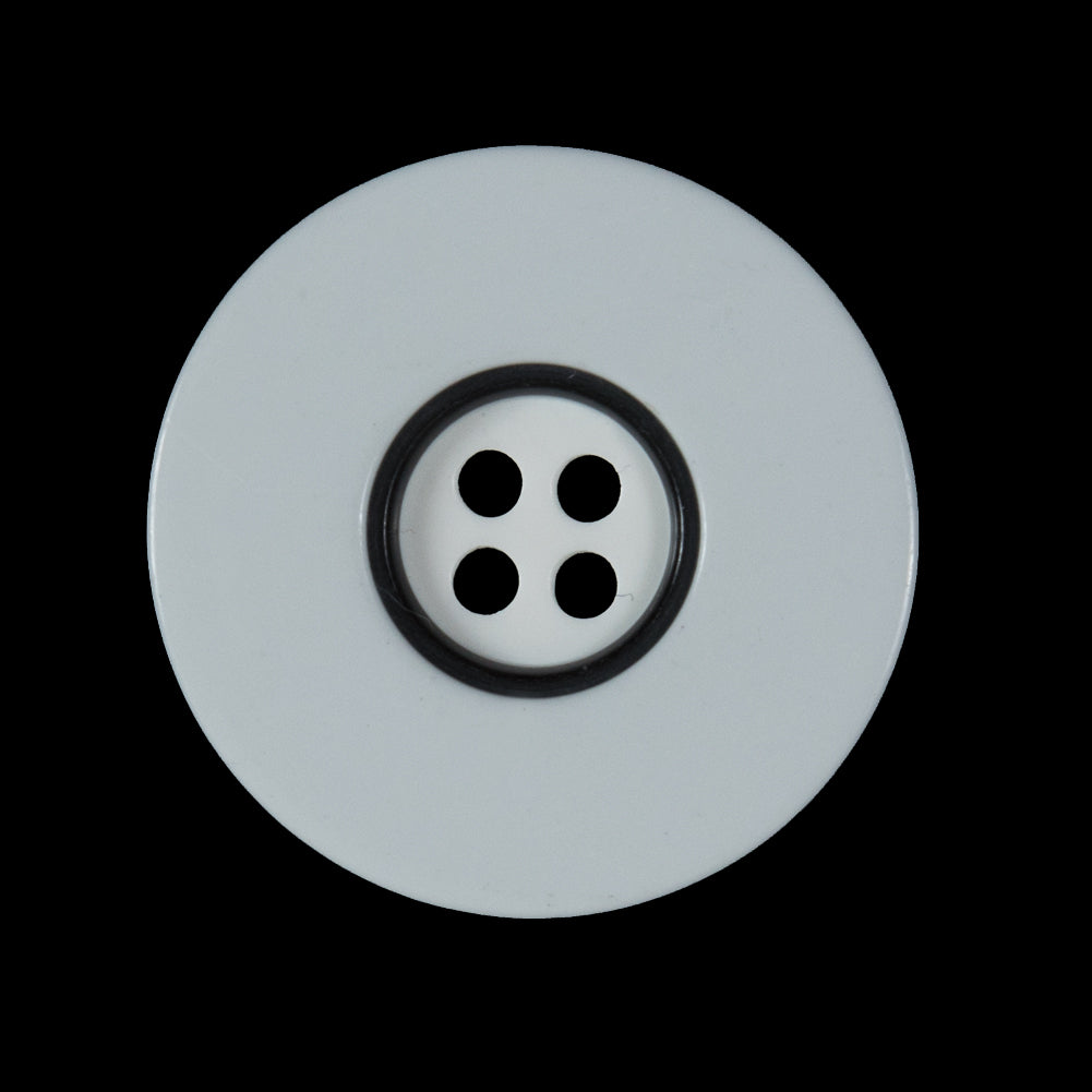 White and Black Plastic 4-Hole Button - 45L/28mm - Joann Fabrics