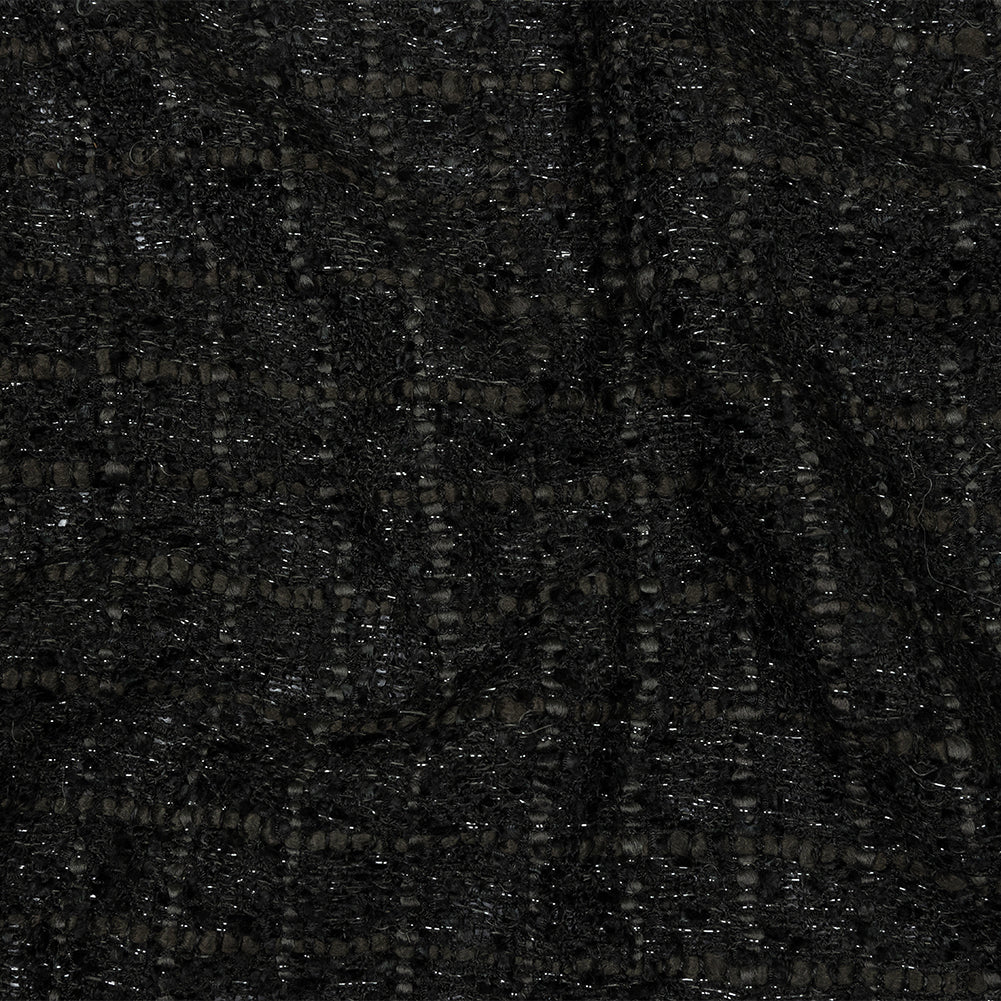 Viscose and Acrylic Chenille Tweed - Charcoal, Black Bean and Metallic Silver - Newcastle Collection - Joann Fabrics
