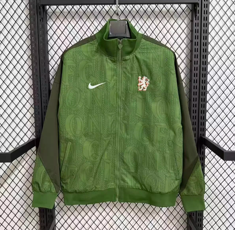 2025/2026 Chelsea Windbreaker Military Green Training Football Shirt 1:1 Thai Quality