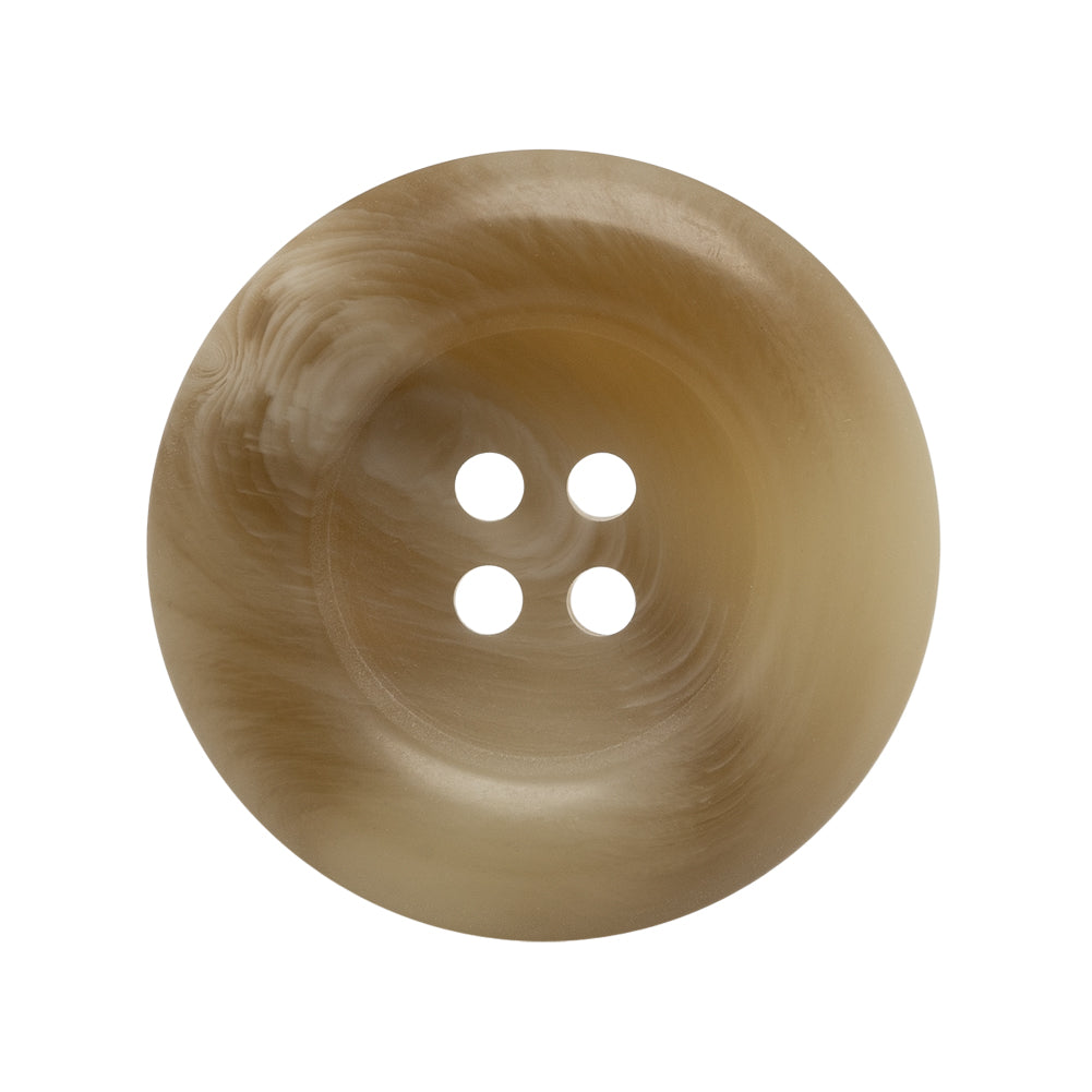 Plastic 4-Hole Button Made in Italy - Beige and Brown Swirled Tire Rim - 44L/28mm - Joann Fabrics