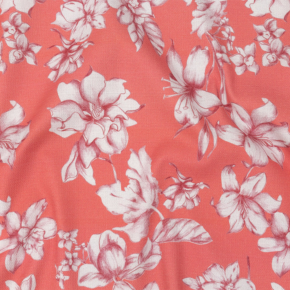 Mood Exclusive Coral Breath of Narcissus Stretch Cotton Woven - Joann Fabrics
