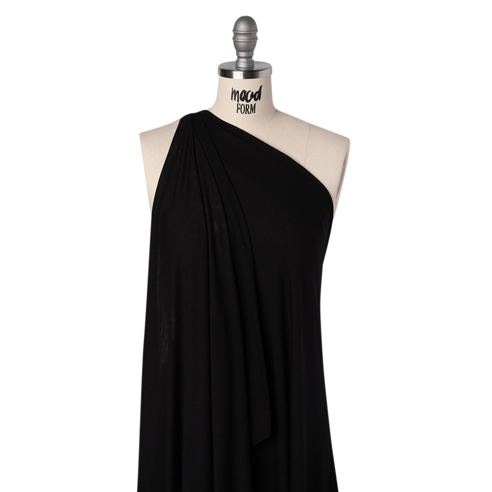 Stretch Rayon Jersey - Black - Designer Deadstock - Joann Fabrics