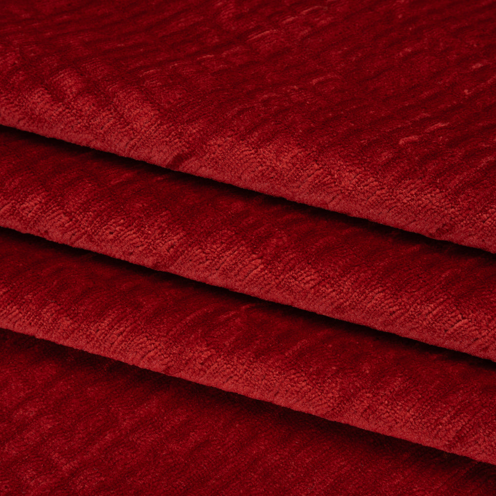 Polyester Upholstery Chenille - Scarlet Grid Texture - Carolina Collection - Joann Fabrics