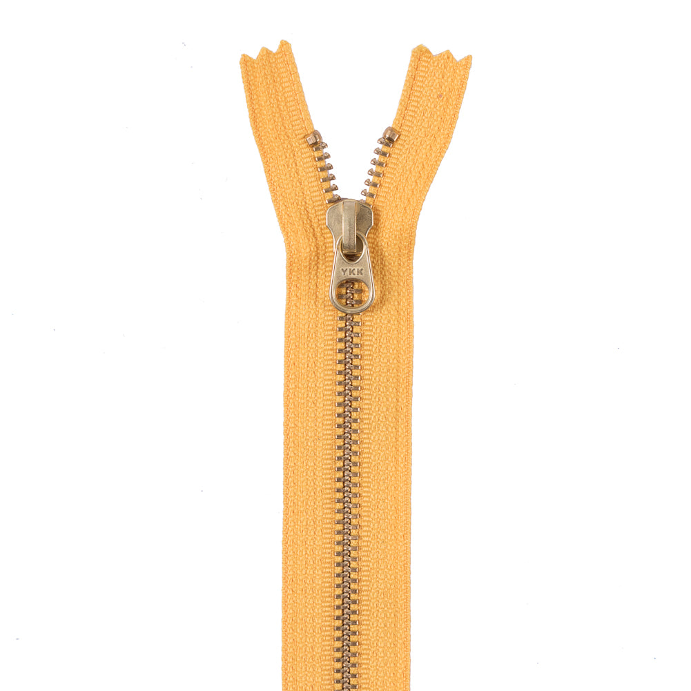 Metal Zipper with Gold Pull and Teeth 6