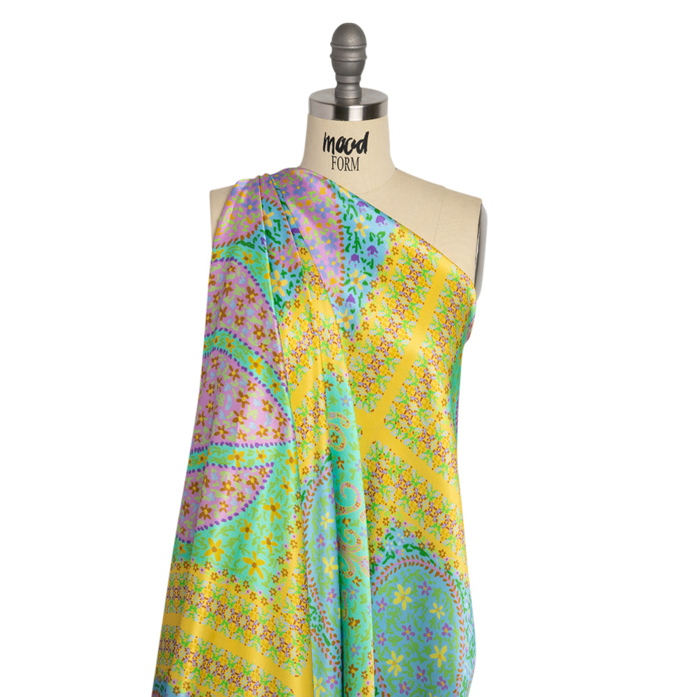 Mood Exclusive Yellow Parasol Park Sustainable Viscose Fluid Satin - Joann Fabrics