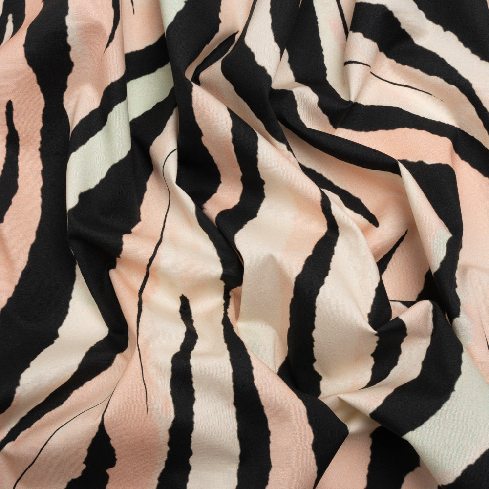 Mood Exclusive Pink Zebrine Zeal Stretch Cotton Poplin - Joann Fabrics