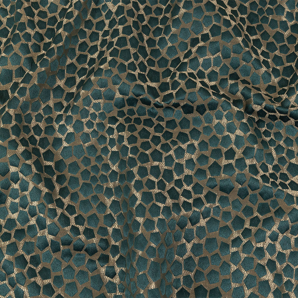 British Imported Peacock Satin-Faced Pentagonal Drapery Jacquard - Joann Fabrics