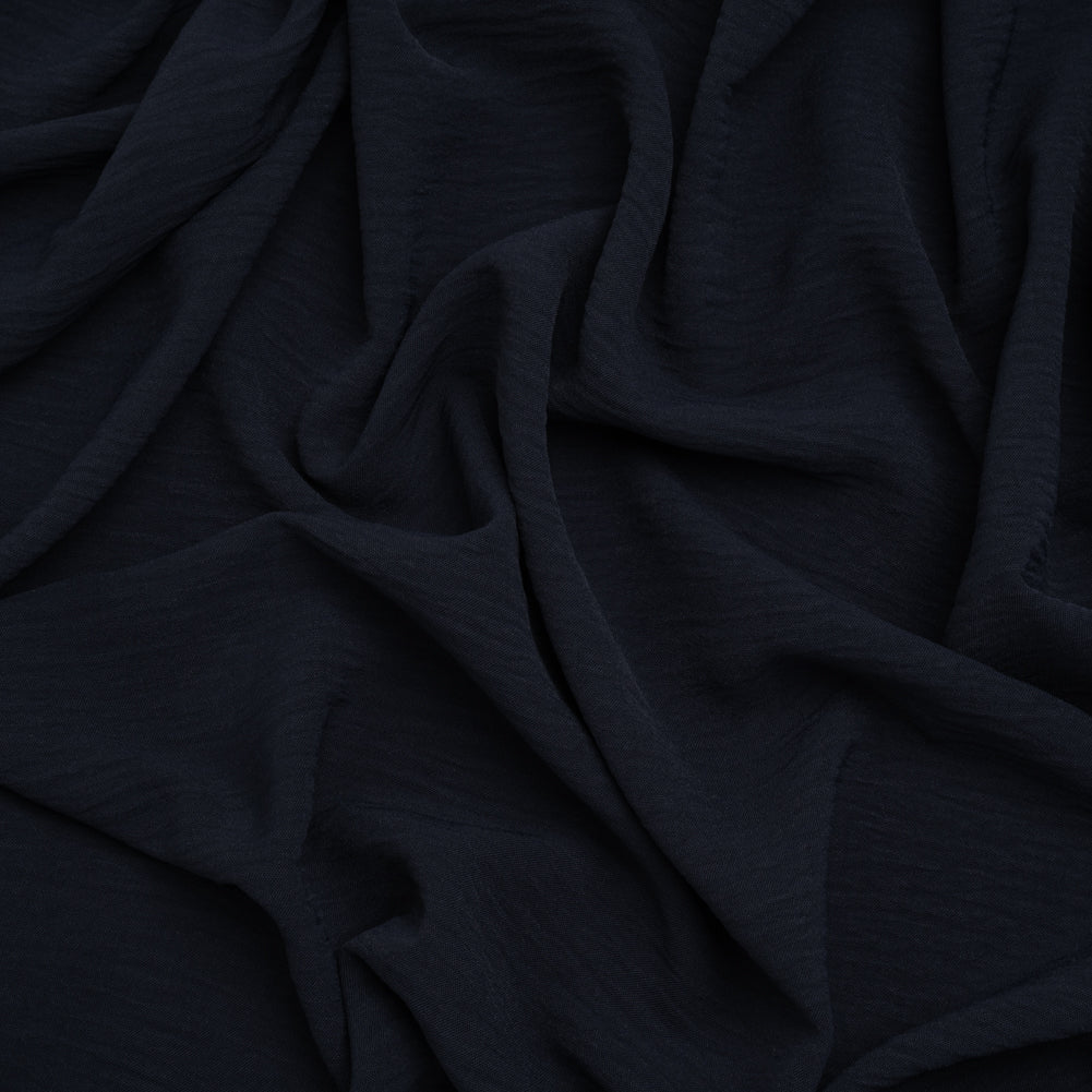 Crinkled Polyester Crepe - Navy Blue - Designer Deadstock - Joann Fabrics