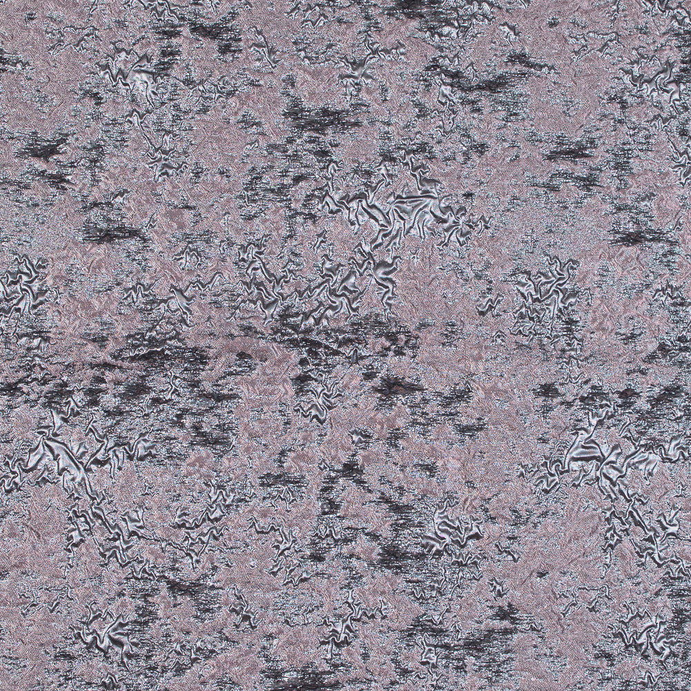Pink and Gunmetal Luxury Abstract Metallic Brocade - Joann Fabrics