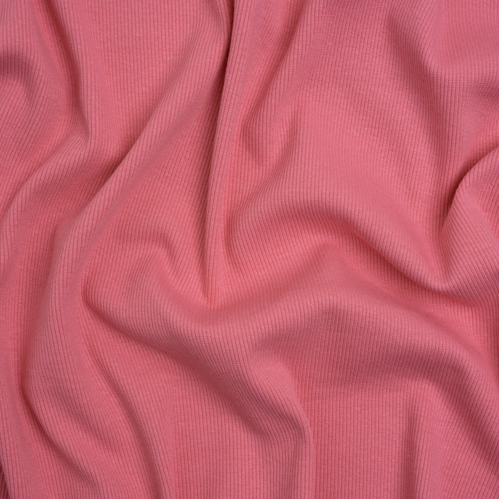 Stretch Cotton 2x2 Rib Knit - Rose Pink - Deadstock - Joann Fabrics