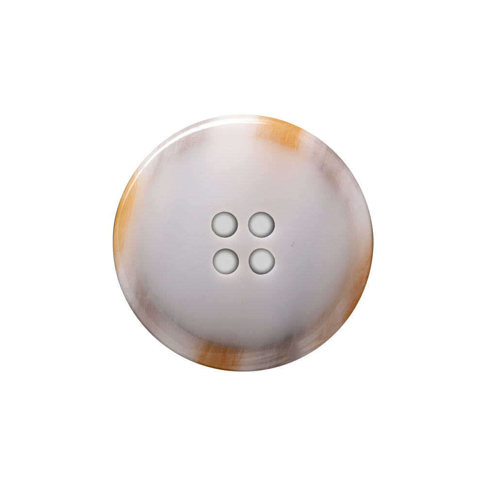 Italian White and Beige Abstract 4-Hole Plastic Button - 36L/23mm - Joann Fabrics