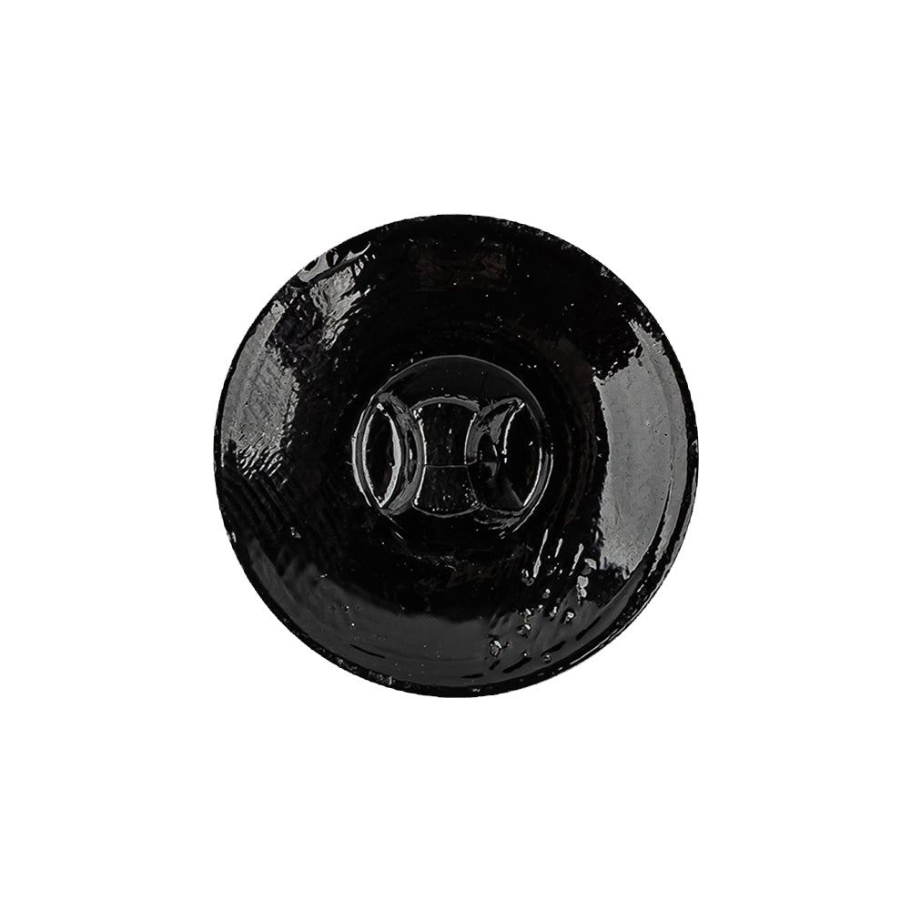 Black Floral Leaf Glass Shank Back Button - 36L/23mm - Joann Fabrics