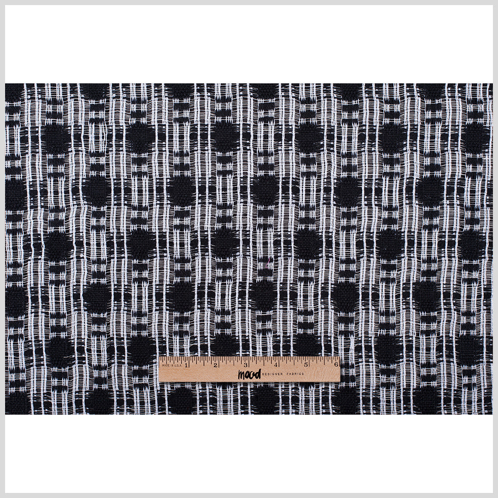Black/White Open-Weave Checked Cotton Woven - Joann Fabrics