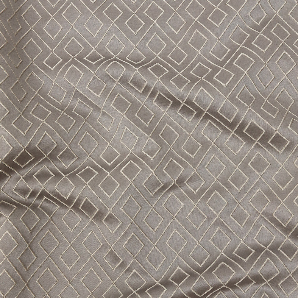 Satin-Faced Jacquard - Graphite Diamond Fret - British Imported - Joann Fabrics