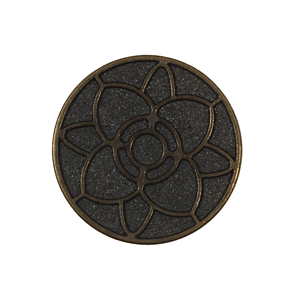 Italian Antique Gold Floral Metal Shank Back Button - 40L/25.5mm - Joann Fabrics