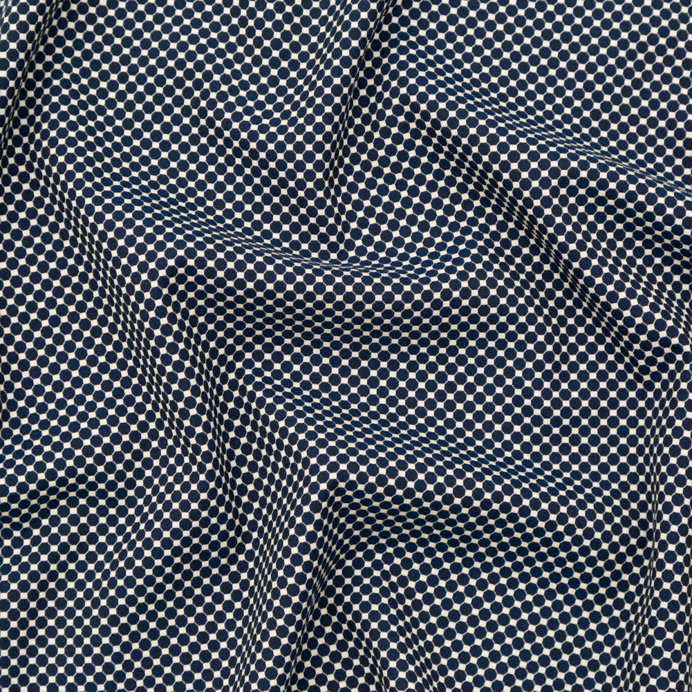 Italian Navy and Ecru Stretch Geometric Jacquard - Joann Fabrics