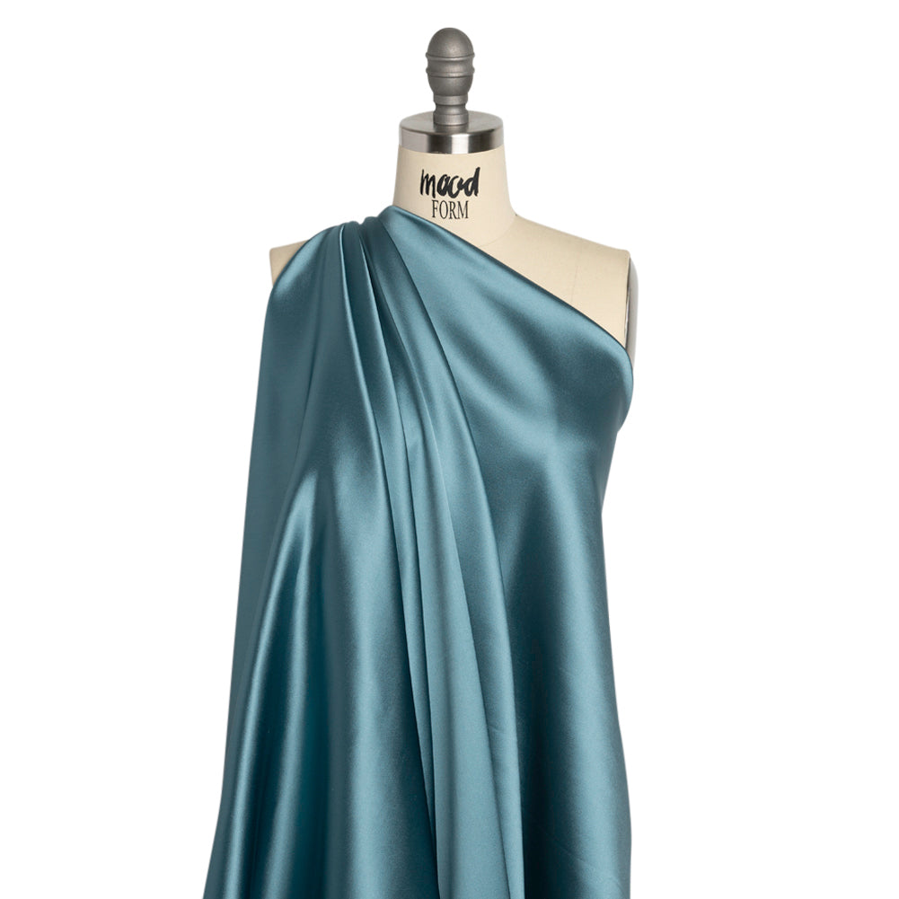 Stretch Satin Made in Italy - Country Blue with White Backing - Premium Collection - Joann Fabrics