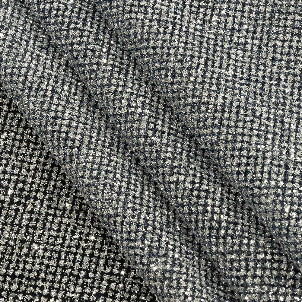 Tulle with Metallic Platinum Glitter - Navy Blue - Platina Collection - Joann Fabrics