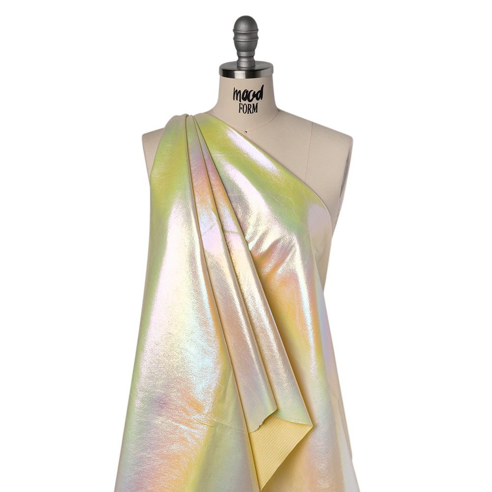 Crinkled Metallic Faux Leather - Pastel Rainbow Ombre - Adriana Collection - Joann Fabrics