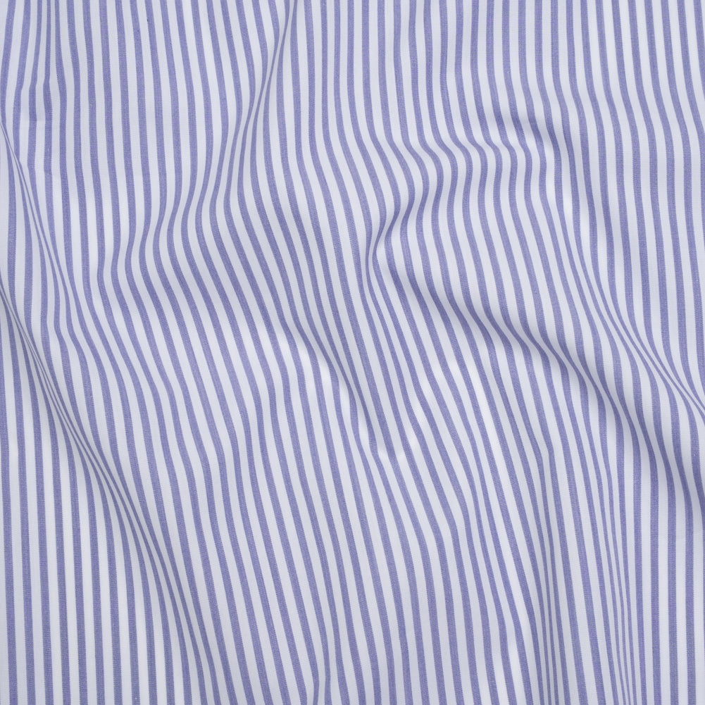 Cotton Shirting - Light Blue and White Candy Stripes - Deadstock - Joann Fabrics