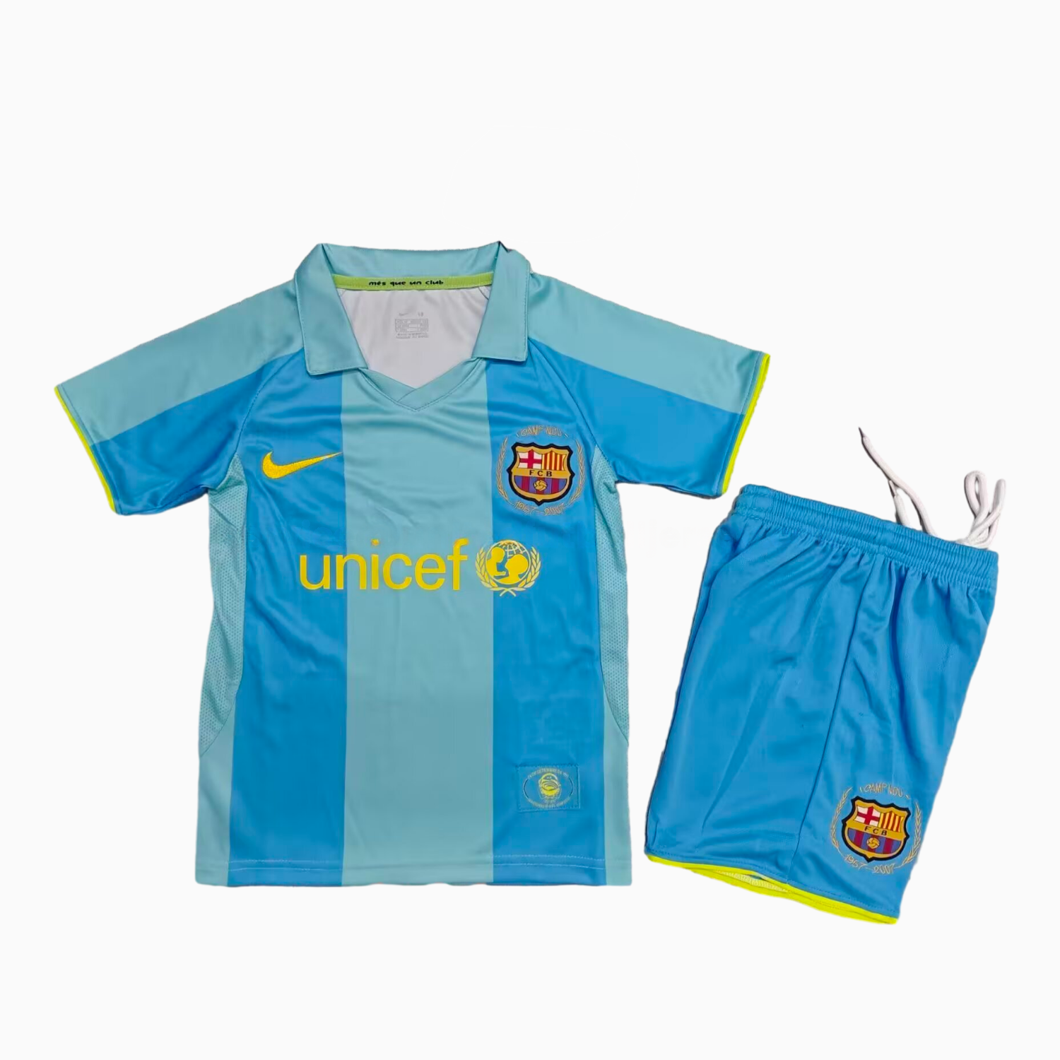 Retro Barcelona 2007-08 Away Kids Kit - UnitedFutballJersey