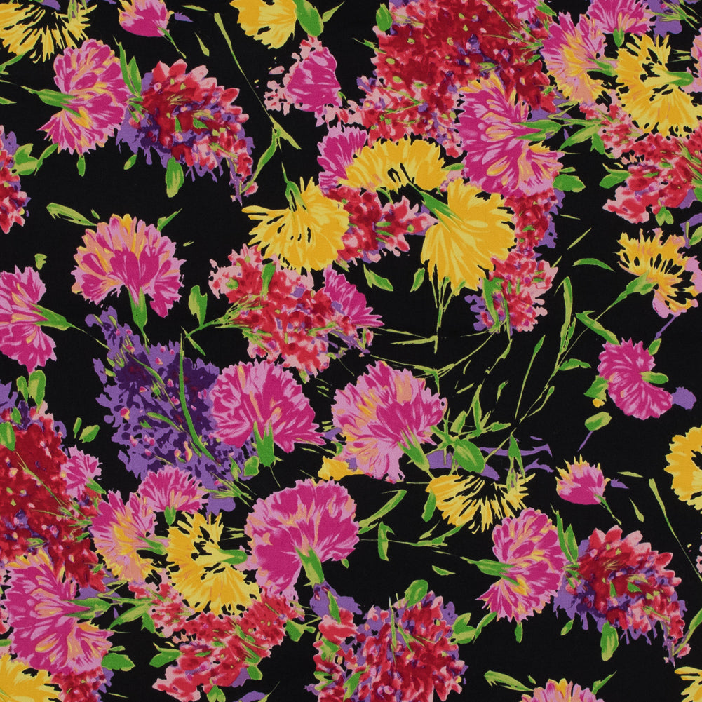 Vibrant Floral Stretch Cotton Sateen - Joann Fabrics