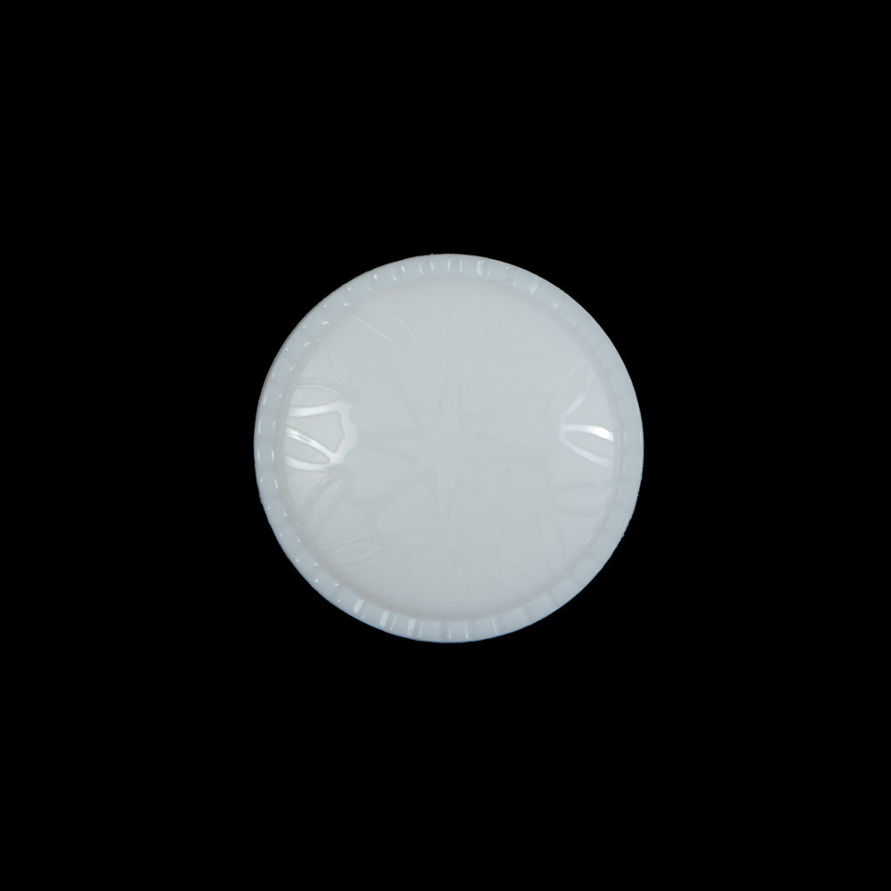 Italian White Shank Back Button with Etched Hearts - 30L/19mm - Joann Fabrics