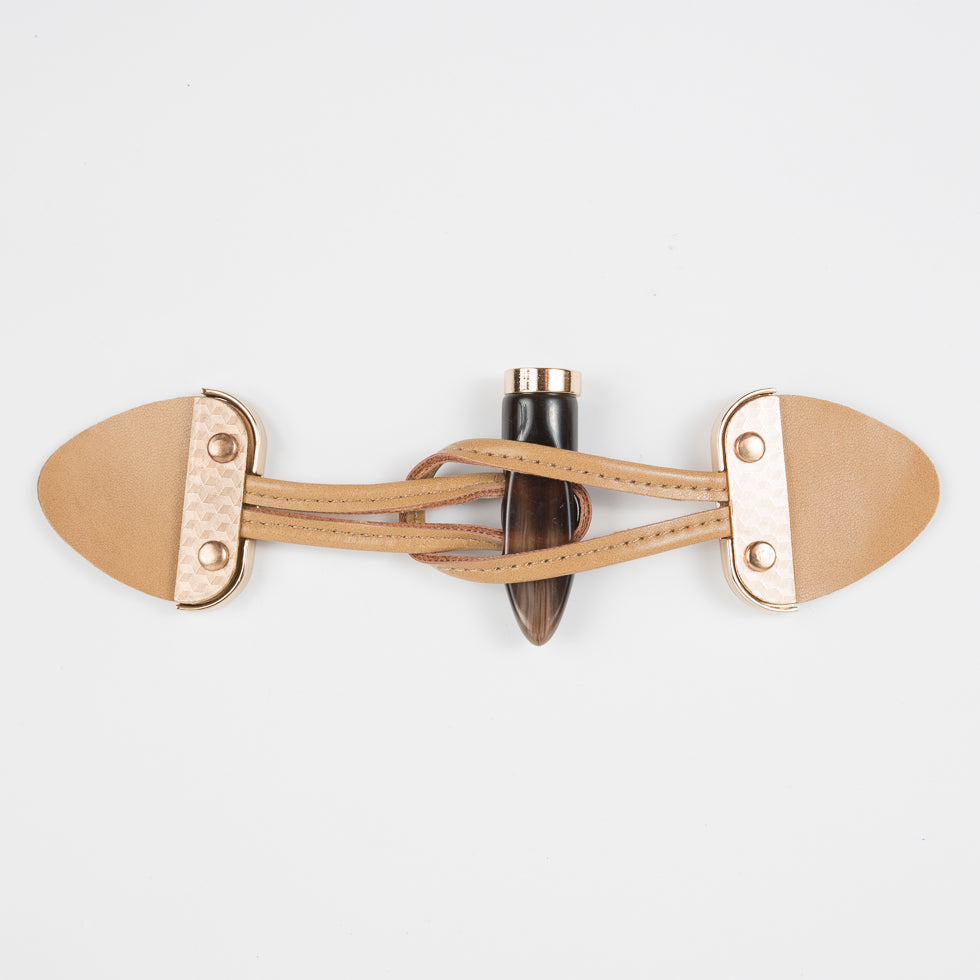 Tan/Gold Faux Leather Toggle Closure - Joann Fabrics