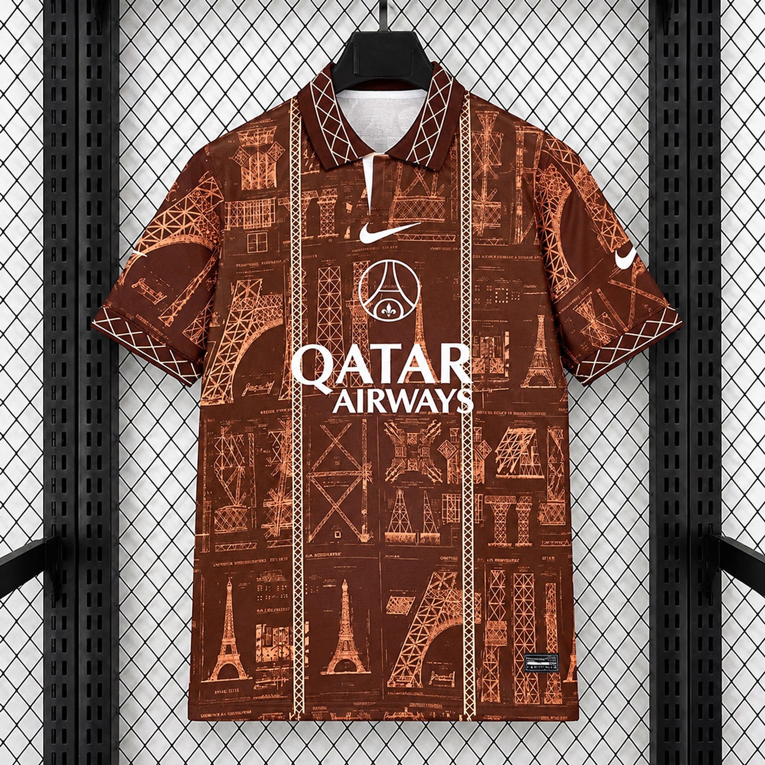 Paris Saint-Germain PSG 26-27 Eiffel Tower Dark Red Special Jersey - Fans Version - UnitedFutballJersey
