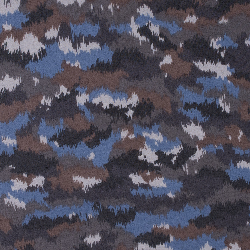 Blue/Brown Abstract Printed Polyester Chiffon - Joann Fabrics