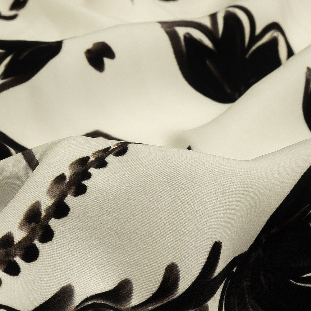 Mood Exclusive White Peaceful Pond Polyester Crepe - Joann Fabrics