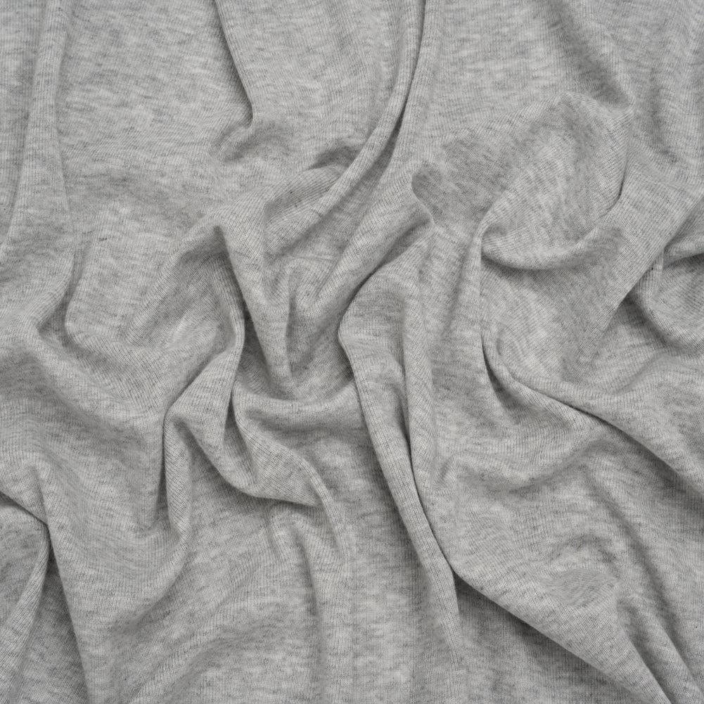 Cotton and Rayon 1x1 Rib Knit - Heathered Gray - Deadstock - Joann Fabrics