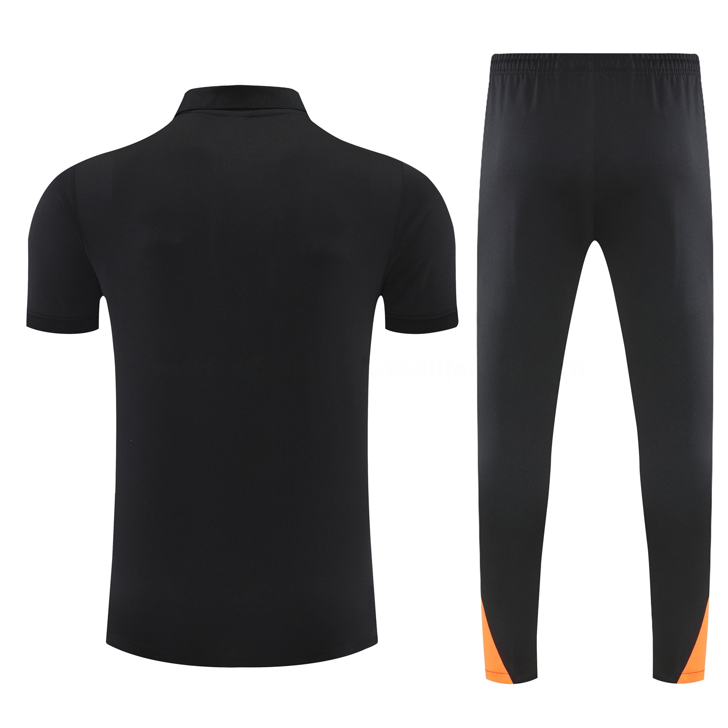 Inter Milan 25-26 POLO Short-Sleeve Training Set - Black Top and Black Pants - UnitedFutballJersey