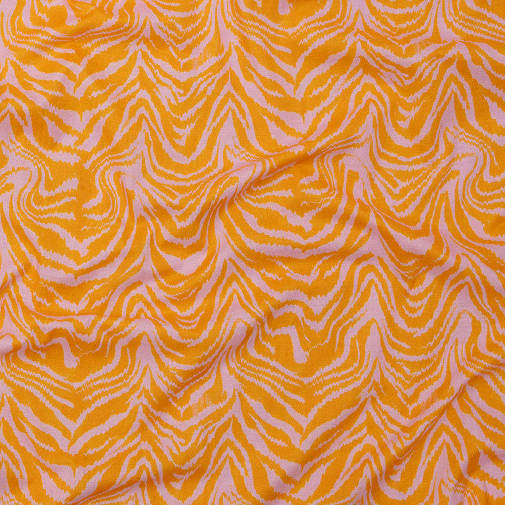 Cotton Voile - Pink and Orange Animal Stripes - Saffron River Print - Mood Exclusive Gisele Collection - Joann Fabrics