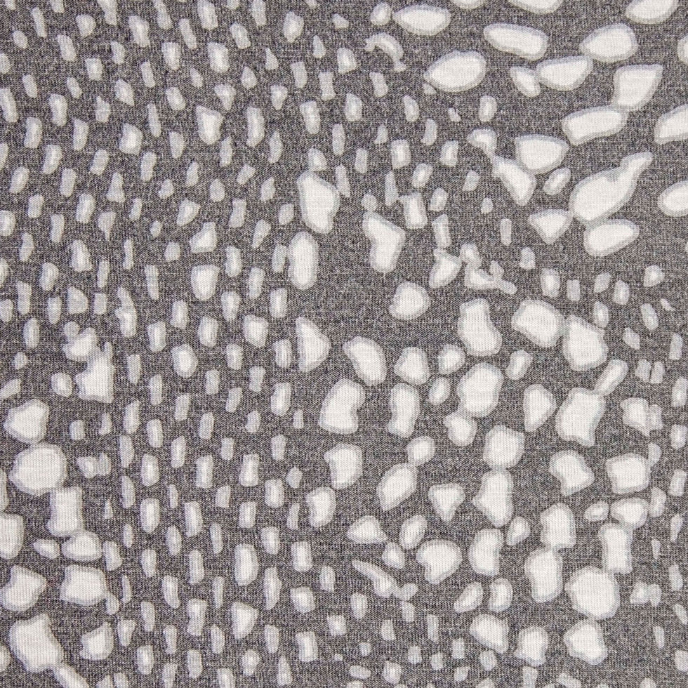 Gray/White Spotted Stretch Rayon Jersey Knit - Joann Fabrics