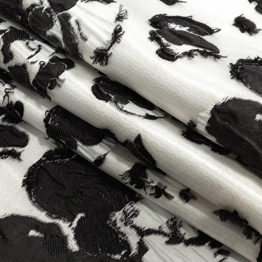 White and Black Floral Luxury Brocade - Joann Fabrics